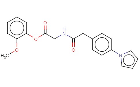 GLYCINE, N-((4-(1H-PYRROL-1-YL)PHENYL)ACETYL)-, 2-METHOXYPHENYL ESTER